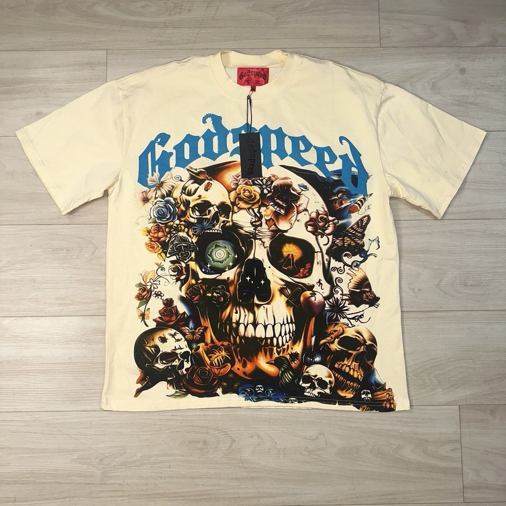 Godspeed NY Eternal Dream Paradise Shirt Mens Size Large Bone Tee NEW Streetwear